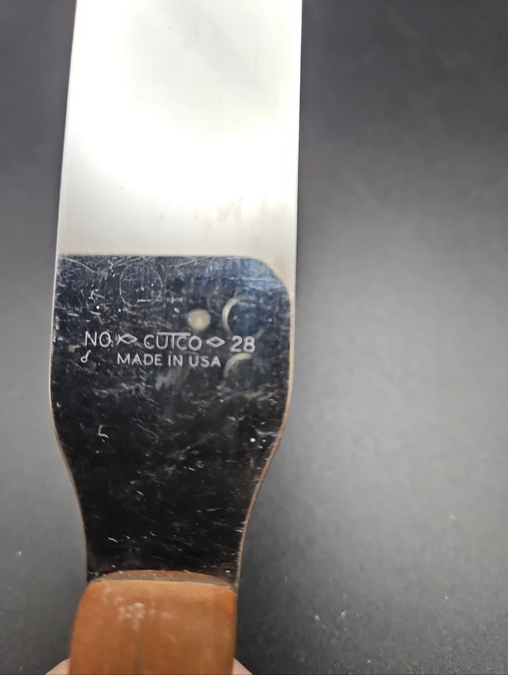 Cutco Vintage No. 28 Cake Icing Spatula Spreader Knife Classic Brown Handle